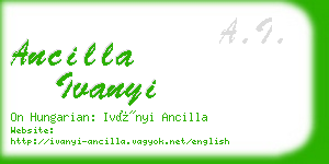 ancilla ivanyi business card